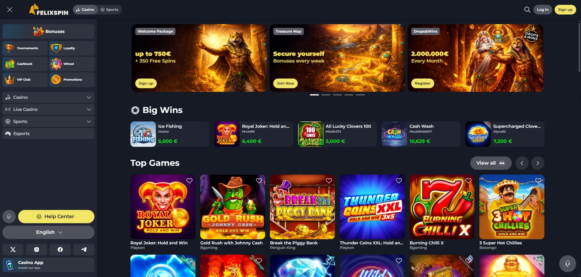 Felix Spin 홈페이지